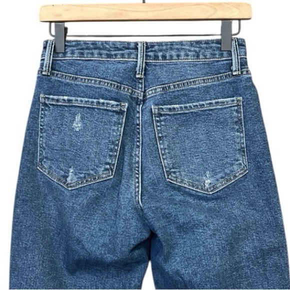 Just Black Mid Rise Rolled Cuff Lightly Distressed Jeans Size 25 - Picture 4 of 9